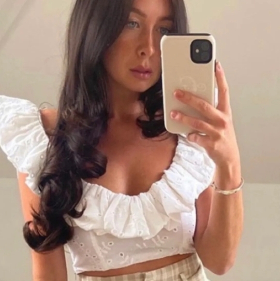 Zara Crop Top with Cutwork Embroidery size plus XXL - Picture 1 of 9